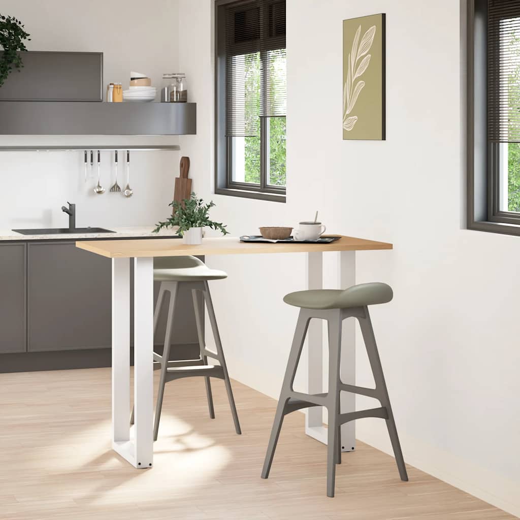 vidaXL Nogi do stołu barowego w kształcie litery U 2 szt. Białe 50x(100-101) cm Stal