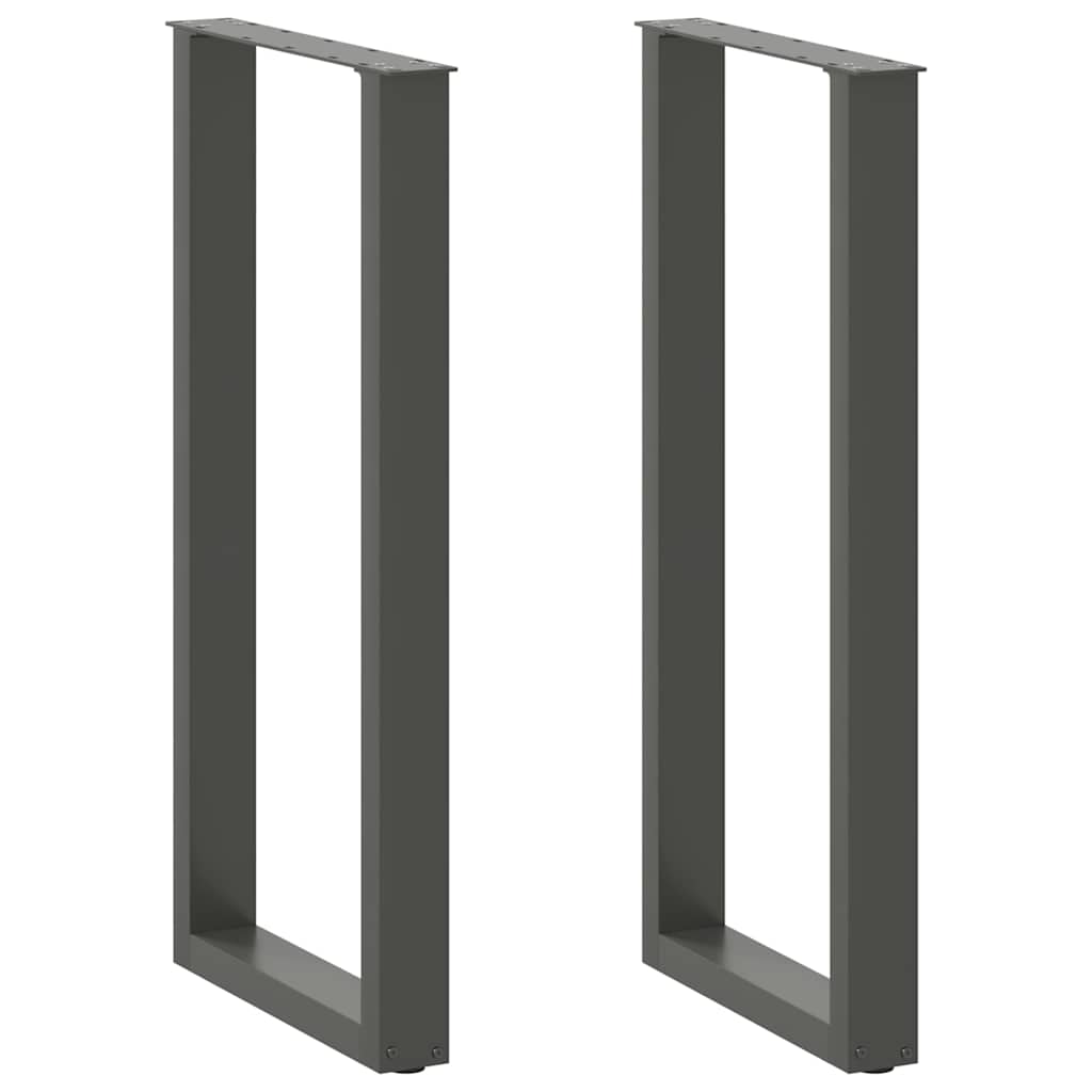 vidaXL Nogi do stołu barowego w kształcie litery U 2 szt. Antracyt 50x(100-101) cm Stal