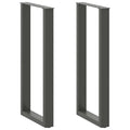 vidaXL Nogi do stołu barowego w kształcie litery U 2 szt. Antracyt 50x(100-101) cm Stal