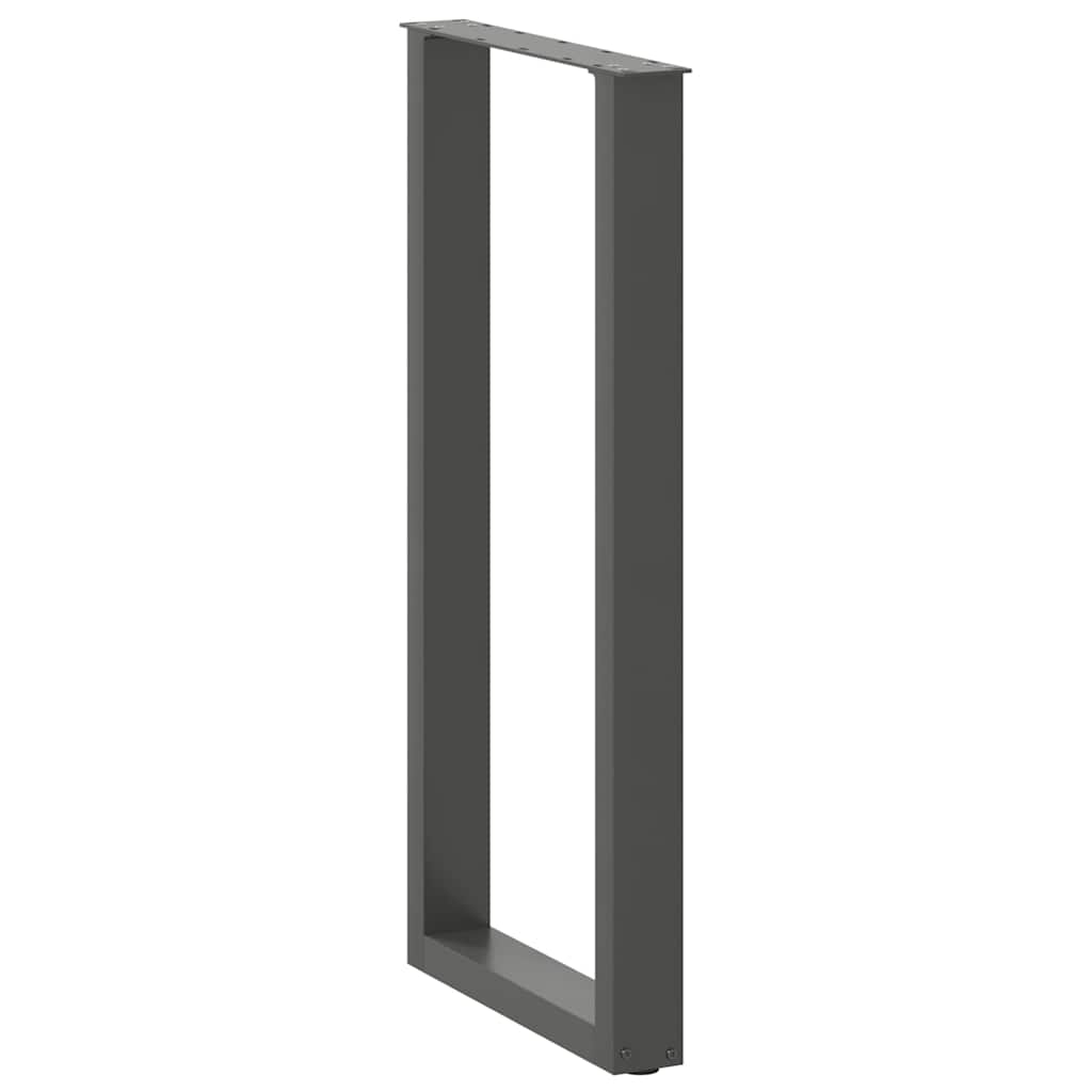 vidaXL Nogi do stołu barowego w kształcie litery U 2 szt. Antracyt 50x(100-101) cm Stal