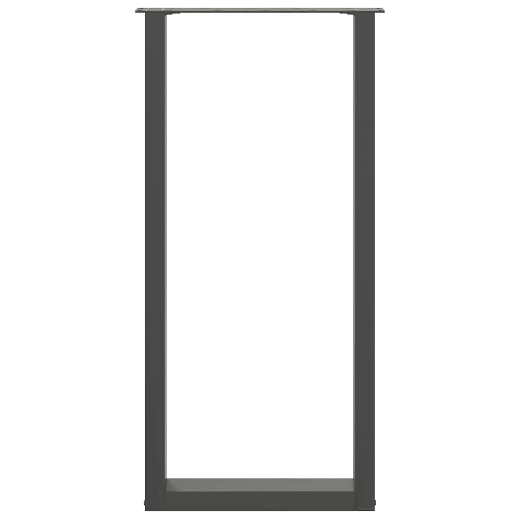 vidaXL Nogi do stołu barowego w kształcie litery U 2 szt. Antracyt 50x(100-101) cm Stal