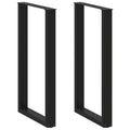 vidaXL Nogi do stołu barowego w kształcie litery U 2 szt. Czarne 60x(100-101) cm Stal