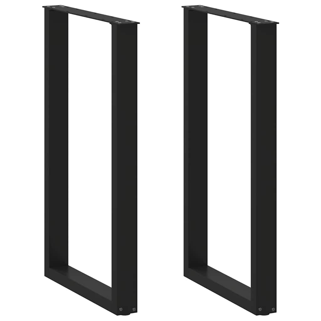 vidaXL Nogi do stołu barowego w kształcie litery U 2 szt. Czarne 60x(100-101) cm Stal