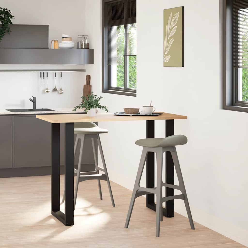 vidaXL Nogi do stołu barowego w kształcie litery U 2 szt. Czarne 60x(100-101) cm Stal