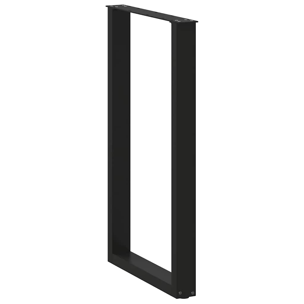 vidaXL Nogi do stołu barowego w kształcie litery U 2 szt. Czarne 60x(100-101) cm Stal