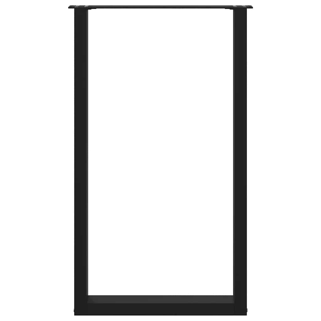 vidaXL Nogi do stołu barowego w kształcie litery U 2 szt. Czarne 60x(100-101) cm Stal