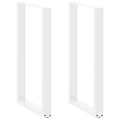 vidaXL Nogi do stołu barowego w kształcie litery U 2 szt. Białe 60x(100-101) cm Stal