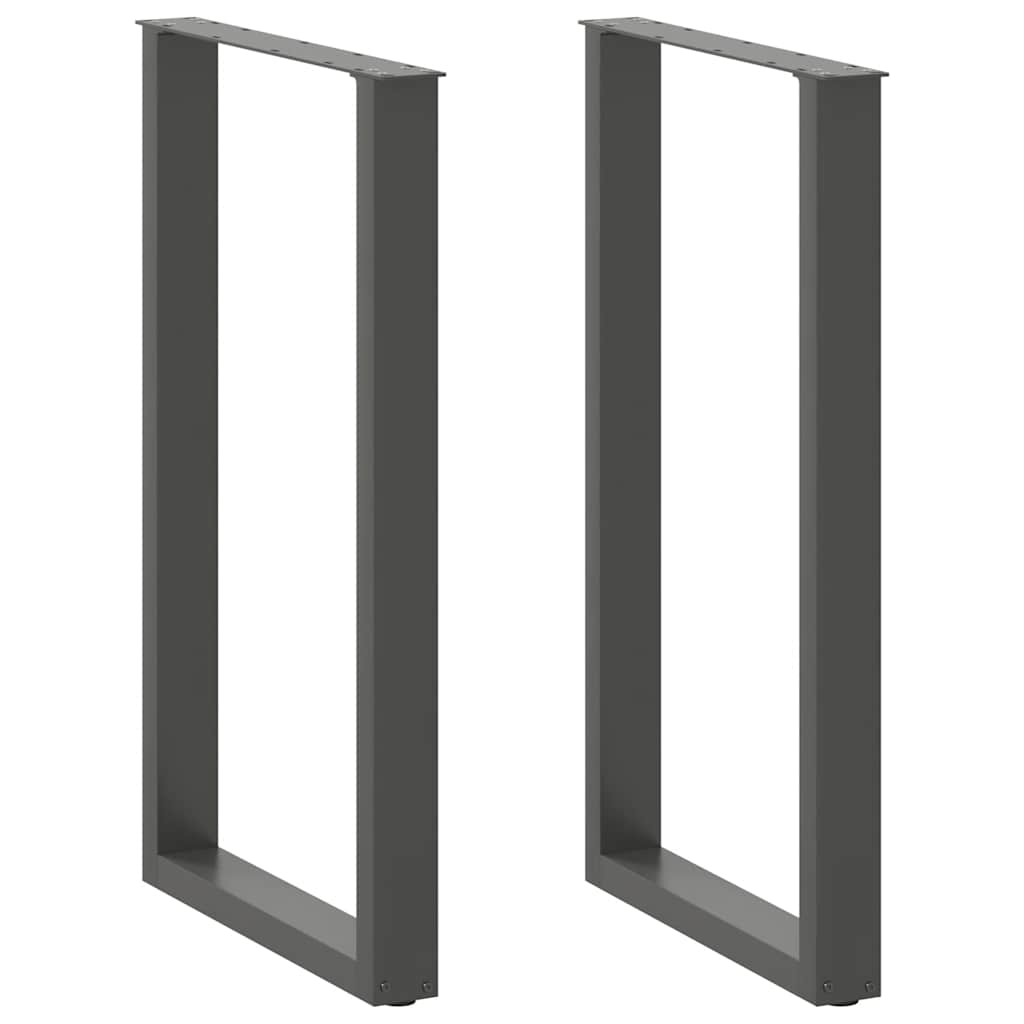 vidaXL Nogi do stołu barowego w kształcie litery U 2 szt. Antracyt 60x(100-101) cm Stal