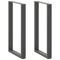 vidaXL Nogi do stołu barowego w kształcie litery U 2 szt. Antracyt 60x(100-101) cm Stal
