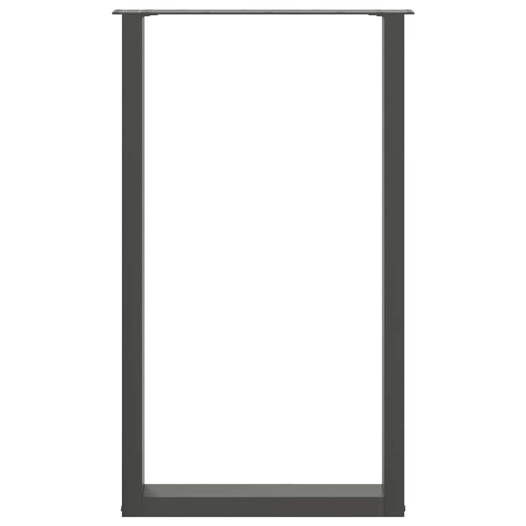 vidaXL Nogi do stołu barowego w kształcie litery U 2 szt. Antracyt 60x(100-101) cm Stal