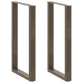 vidaXL Nogi do stołu barowego w kształcie litery U 2 szt. Naturalna stal 60x(100-101) cm Stal