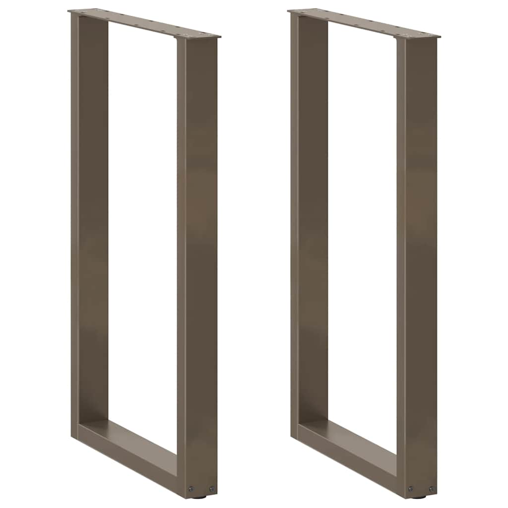 vidaXL Nogi do stołu barowego w kształcie litery U 2 szt. Naturalna stal 60x(100-101) cm Stal