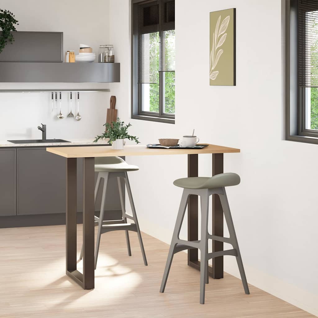vidaXL Nogi do stołu barowego w kształcie litery U 2 szt. Naturalna stal 60x(100-101) cm Stal
