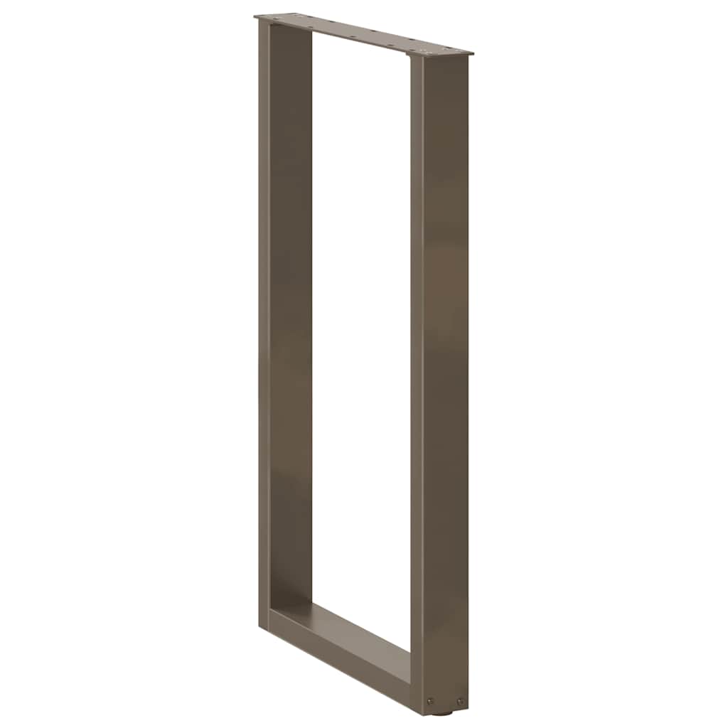 vidaXL Nogi do stołu barowego w kształcie litery U 2 szt. Naturalna stal 60x(100-101) cm Stal