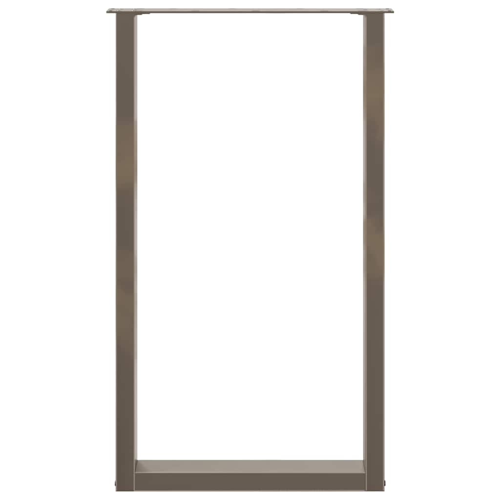 vidaXL Nogi do stołu barowego w kształcie litery U 2 szt. Naturalna stal 60x(100-101) cm Stal