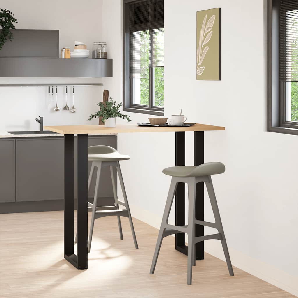 vidaXL Nogi do stołu barowego w kształcie litery U 2 szt. Czarne 40x(110-111) cm Stal