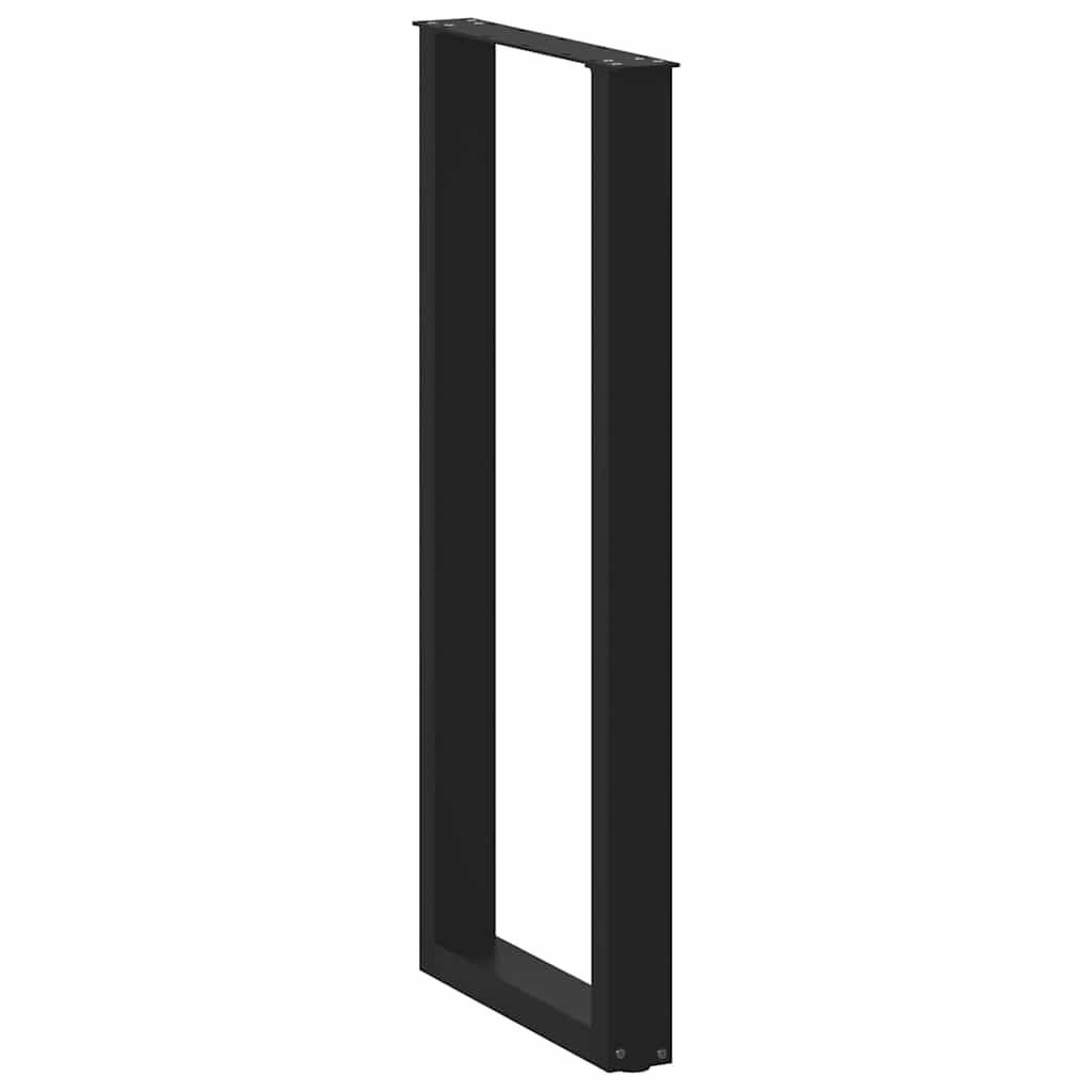 vidaXL Nogi do stołu barowego w kształcie litery U 2 szt. Czarne 40x(110-111) cm Stal