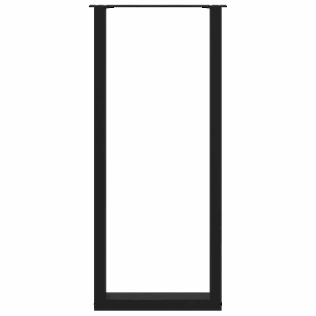 vidaXL Nogi do stołu barowego w kształcie litery U 2 szt. Czarne 40x(110-111) cm Stal