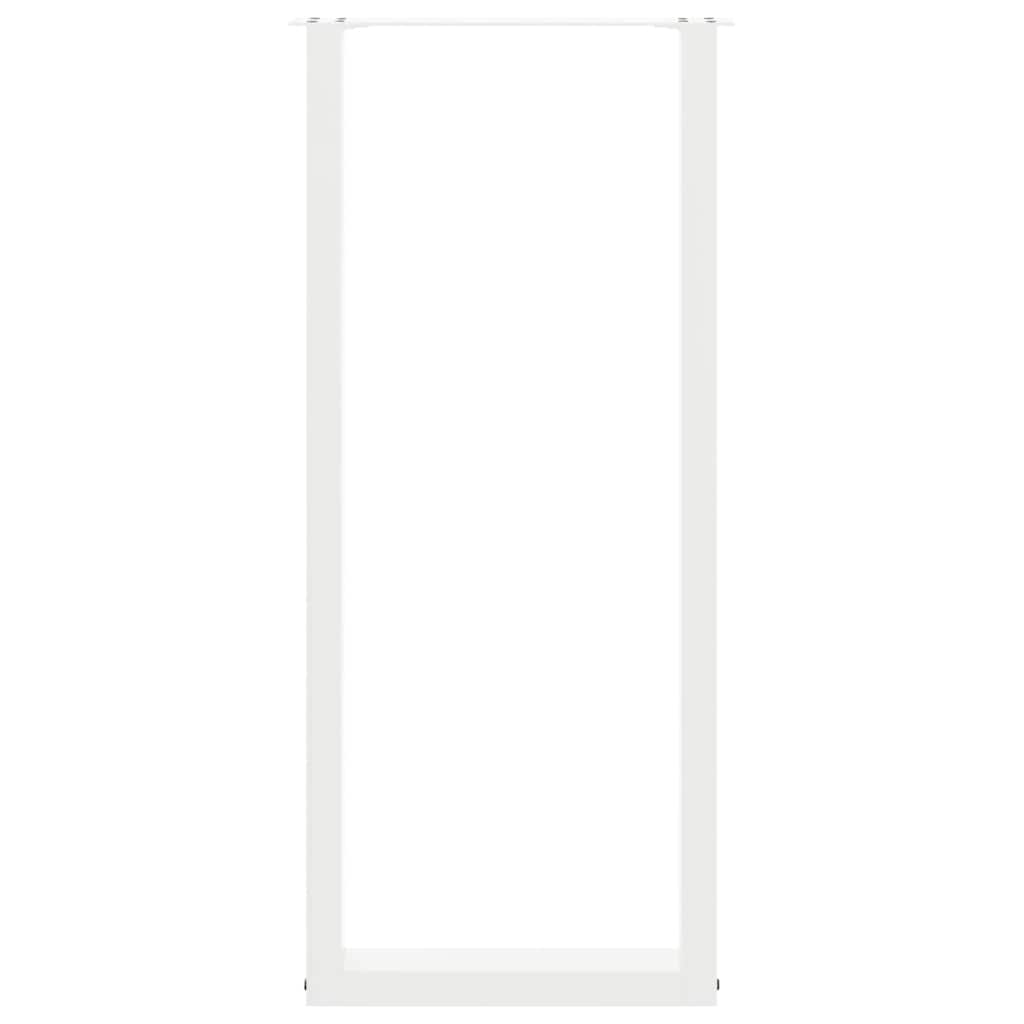 vidaXL Nogi do stołu barowego w kształcie litery U 2 szt. Białe 40x(110-111) cm Stal