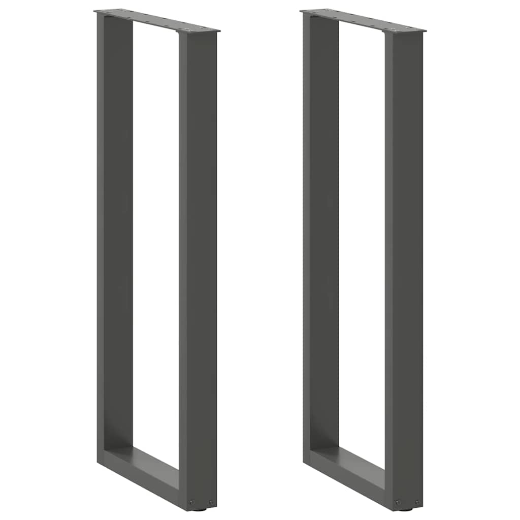 vidaXL Nogi do stołu barowego w kształcie litery U 2 szt. Antracyt 40x(110-111) cm Stal