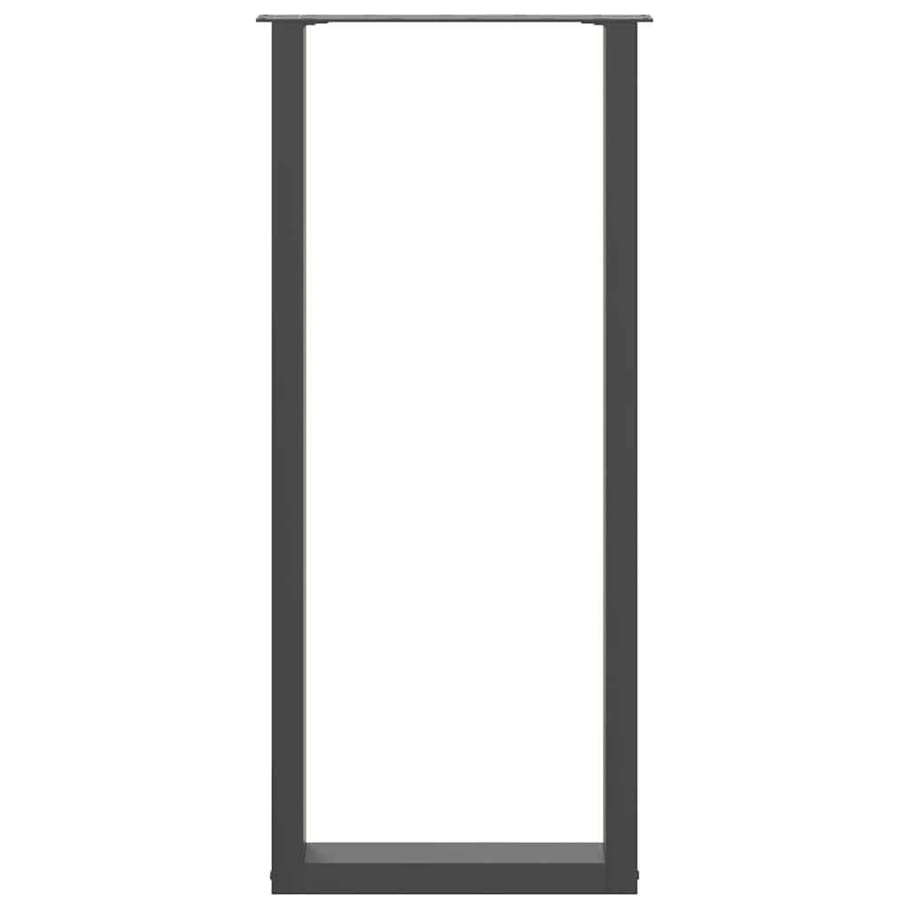 vidaXL Nogi do stołu barowego w kształcie litery U 2 szt. Antracyt 40x(110-111) cm Stal
