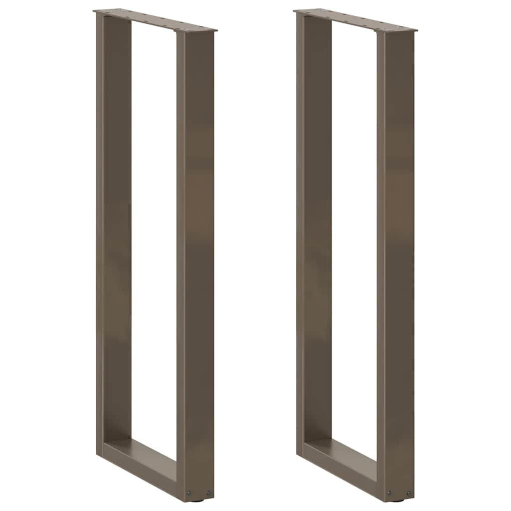 vidaXL Nogi do stołu barowego w kształcie litery U 2 szt. Naturalna stal 40x(110-111) cm Stal