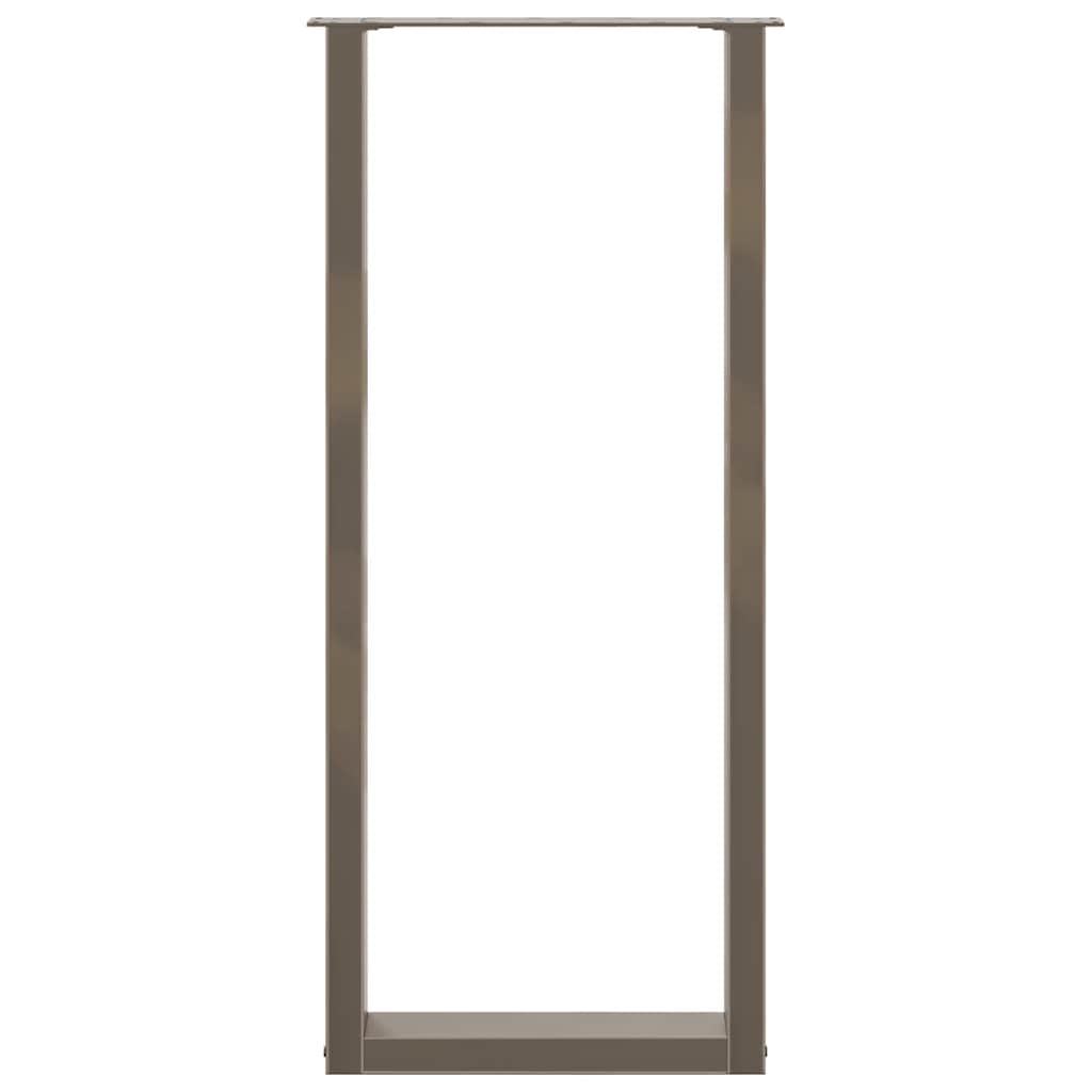 vidaXL Nogi do stołu barowego w kształcie litery U 2 szt. Naturalna stal 40x(110-111) cm Stal