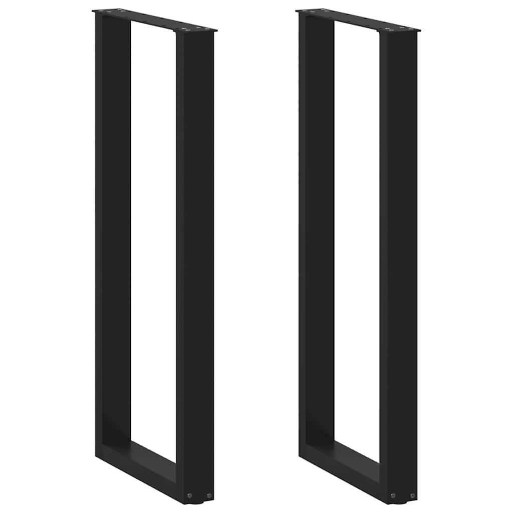 vidaXL Nogi do stołu barowego w kształcie litery U 2 szt. Czarne 50x(110-111) cm Stal