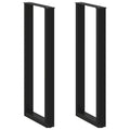 vidaXL Nogi do stołu barowego w kształcie litery U 2 szt. Czarne 50x(110-111) cm Stal
