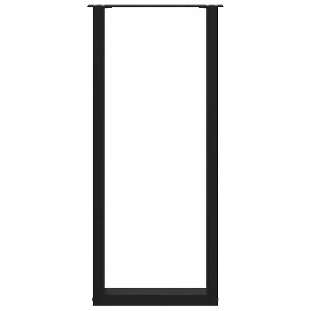 vidaXL Nogi do stołu barowego w kształcie litery U 2 szt. Czarne 50x(110-111) cm Stal