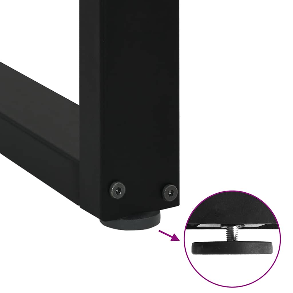 vidaXL Nogi do stołu barowego w kształcie litery U 2 szt. Czarne 50x(110-111) cm Stal