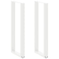 vidaXL Nogi do stołu barowego w kształcie litery U 2 szt. Białe 50x(110-111) cm Stal