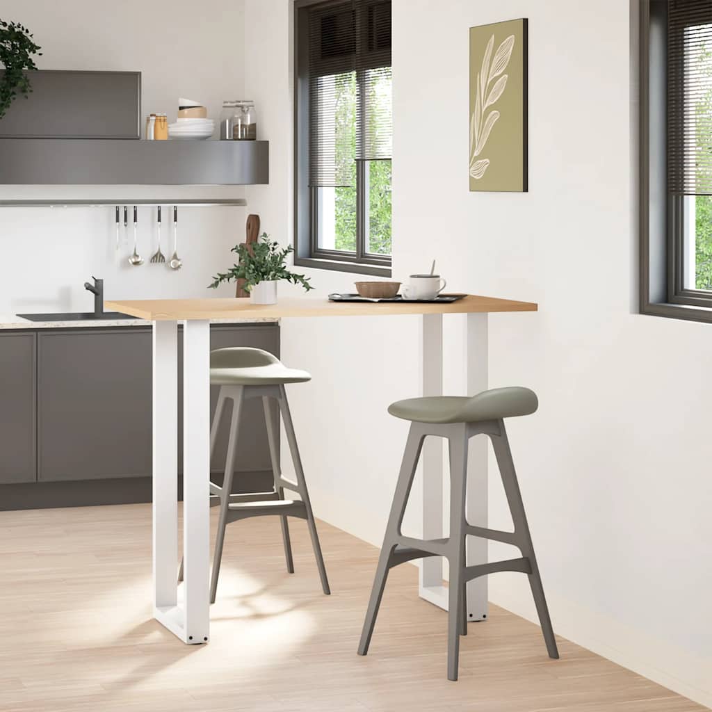 vidaXL Nogi do stołu barowego w kształcie litery U 2 szt. Białe 50x(110-111) cm Stal