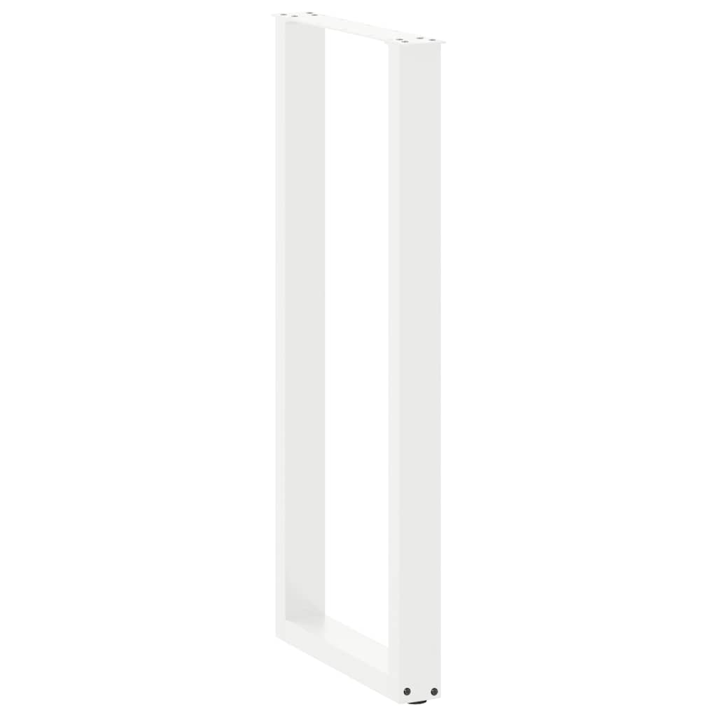 vidaXL Nogi do stołu barowego w kształcie litery U 2 szt. Białe 50x(110-111) cm Stal