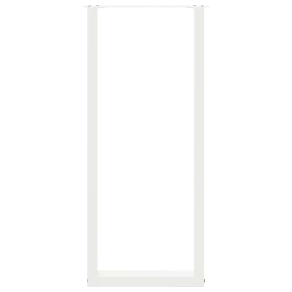 vidaXL Nogi do stołu barowego w kształcie litery U 2 szt. Białe 50x(110-111) cm Stal