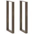 vidaXL Nogi do stołu barowego w kształcie litery U 2 szt. Naturalna stal 50x(110-111) cm Stal