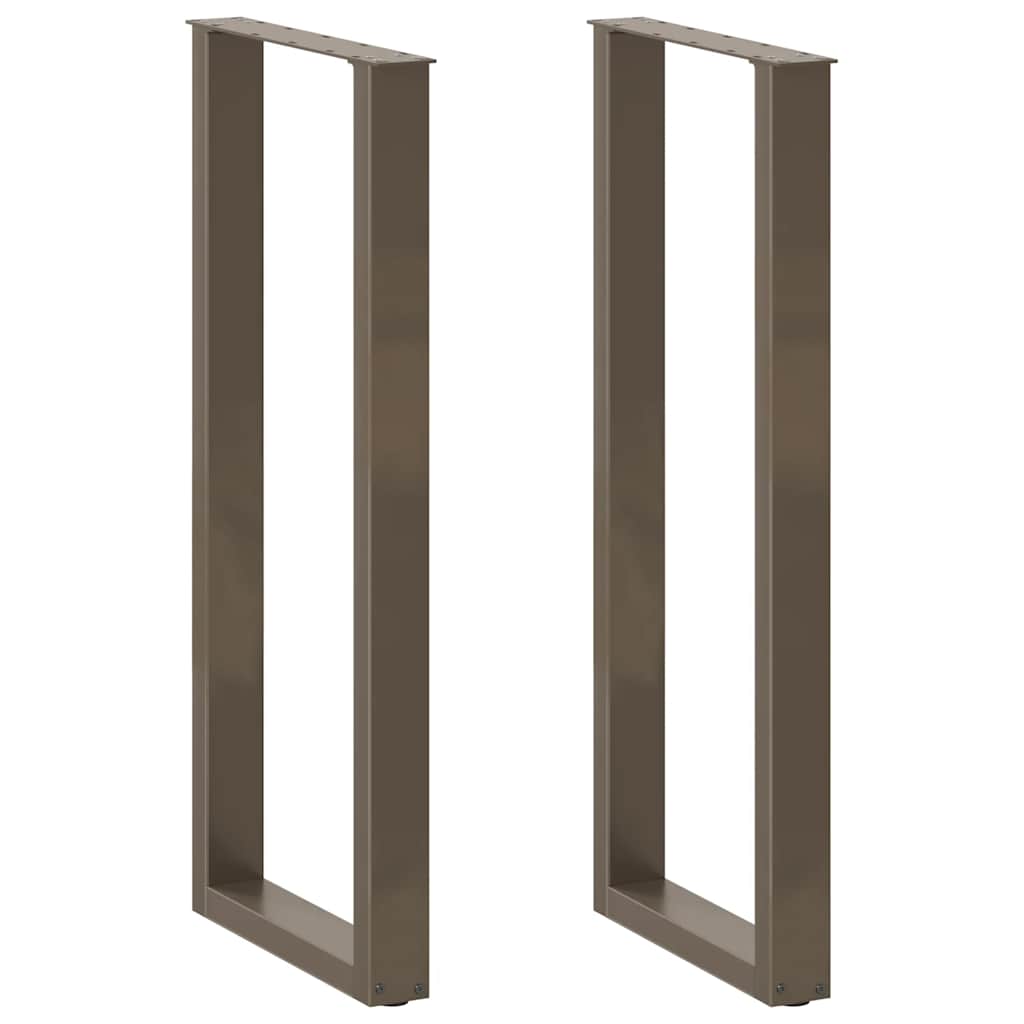vidaXL Nogi do stołu barowego w kształcie litery U 2 szt. Naturalna stal 50x(110-111) cm Stal