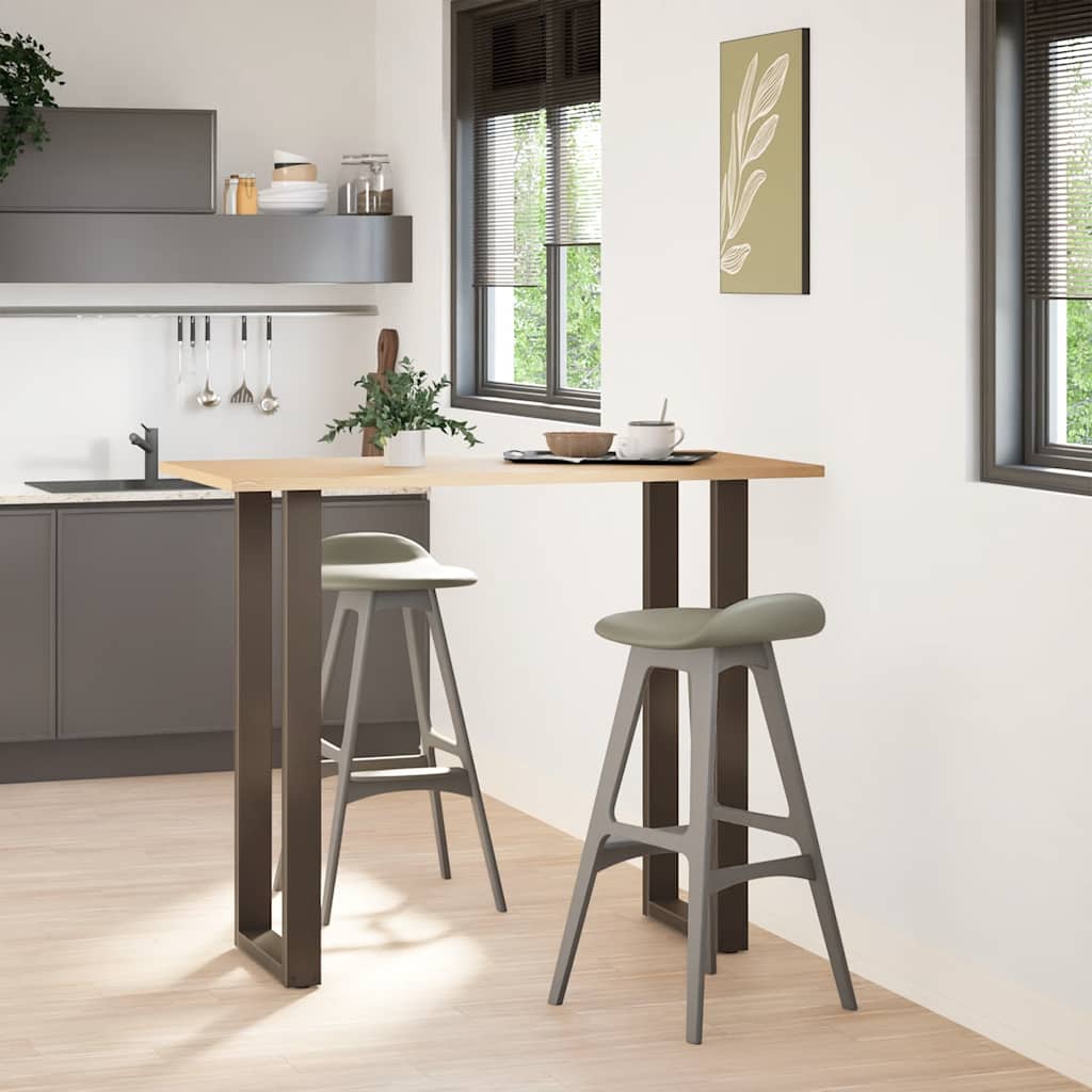 vidaXL Nogi do stołu barowego w kształcie litery U 2 szt. Naturalna stal 50x(110-111) cm Stal