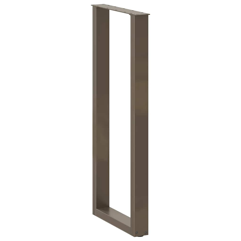 vidaXL Nogi do stołu barowego w kształcie litery U 2 szt. Naturalna stal 50x(110-111) cm Stal