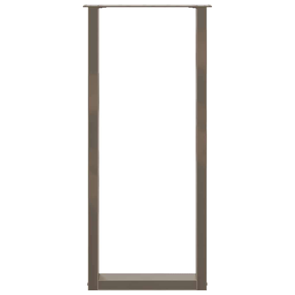 vidaXL Nogi do stołu barowego w kształcie litery U 2 szt. Naturalna stal 50x(110-111) cm Stal