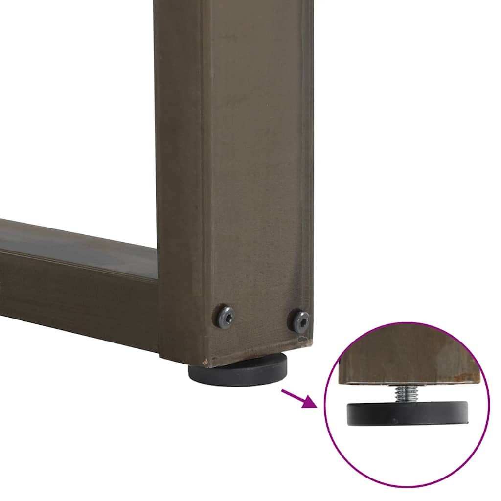 vidaXL Nogi do stołu barowego w kształcie litery U 2 szt. Naturalna stal 50x(110-111) cm Stal
