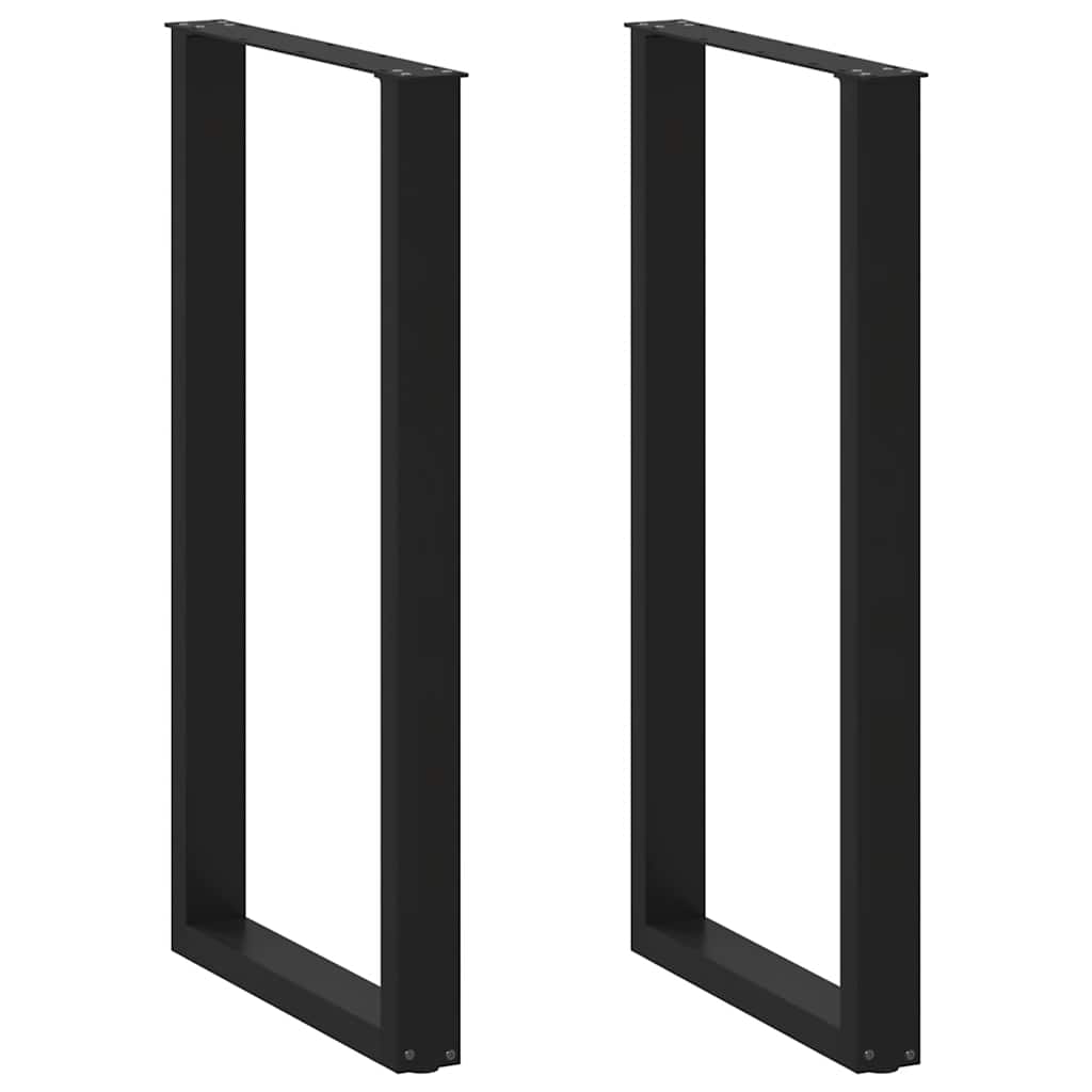 vidaXL Nogi do stołu barowego w kształcie litery U 2 szt. Czarne 60x(110-111) cm Stal