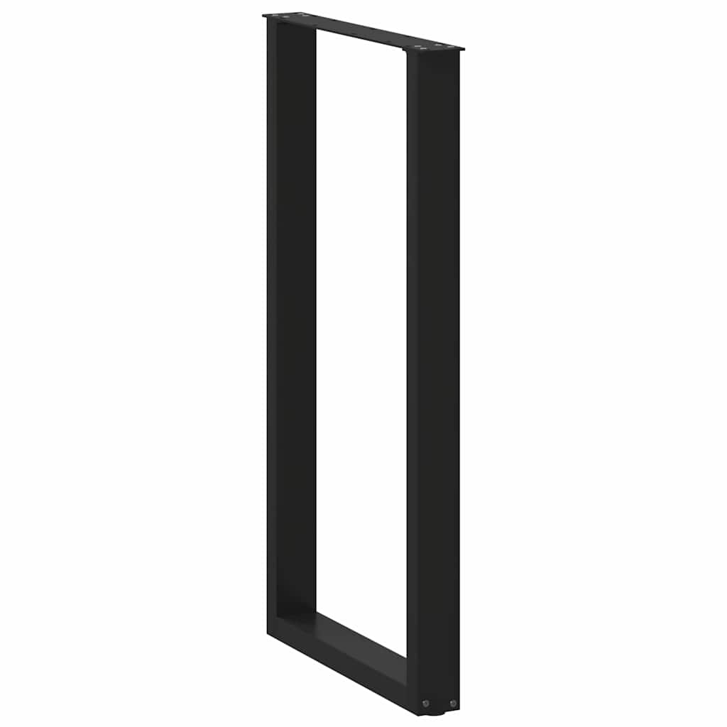 vidaXL Nogi do stołu barowego w kształcie litery U 2 szt. Czarne 60x(110-111) cm Stal