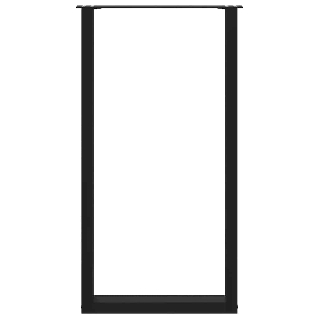 vidaXL Nogi do stołu barowego w kształcie litery U 2 szt. Czarne 60x(110-111) cm Stal