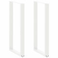 vidaXL Nogi do stołu barowego w kształcie litery U 2 szt. Białe 60x(110-111) cm Stal
