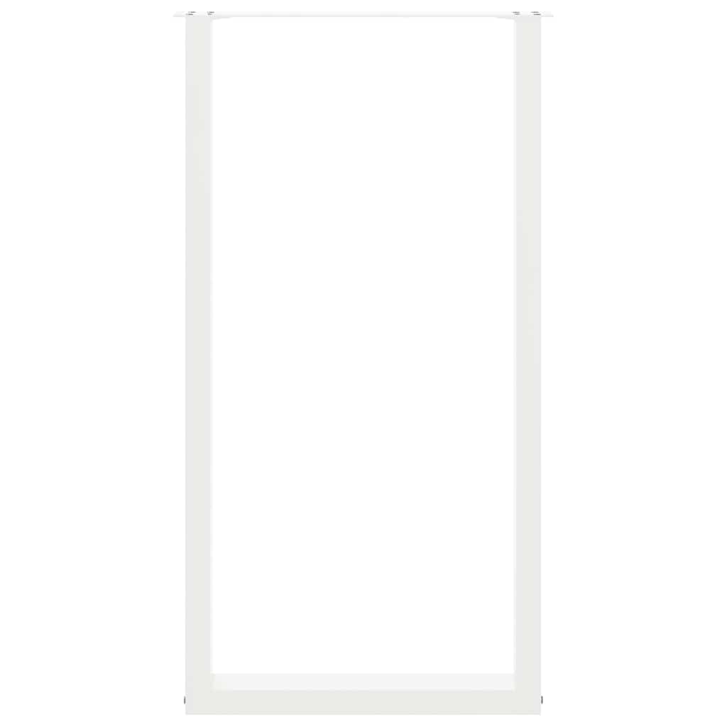 vidaXL Nogi do stołu barowego w kształcie litery U 2 szt. Białe 60x(110-111) cm Stal