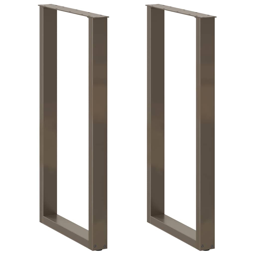 vidaXL Nogi do stołu barowego w kształcie litery U 2 szt. Naturalna stal 60x(110-111) cm Stal