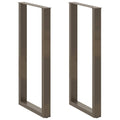vidaXL Nogi do stołu barowego w kształcie litery U 2 szt. Naturalna stal 60x(110-111) cm Stal