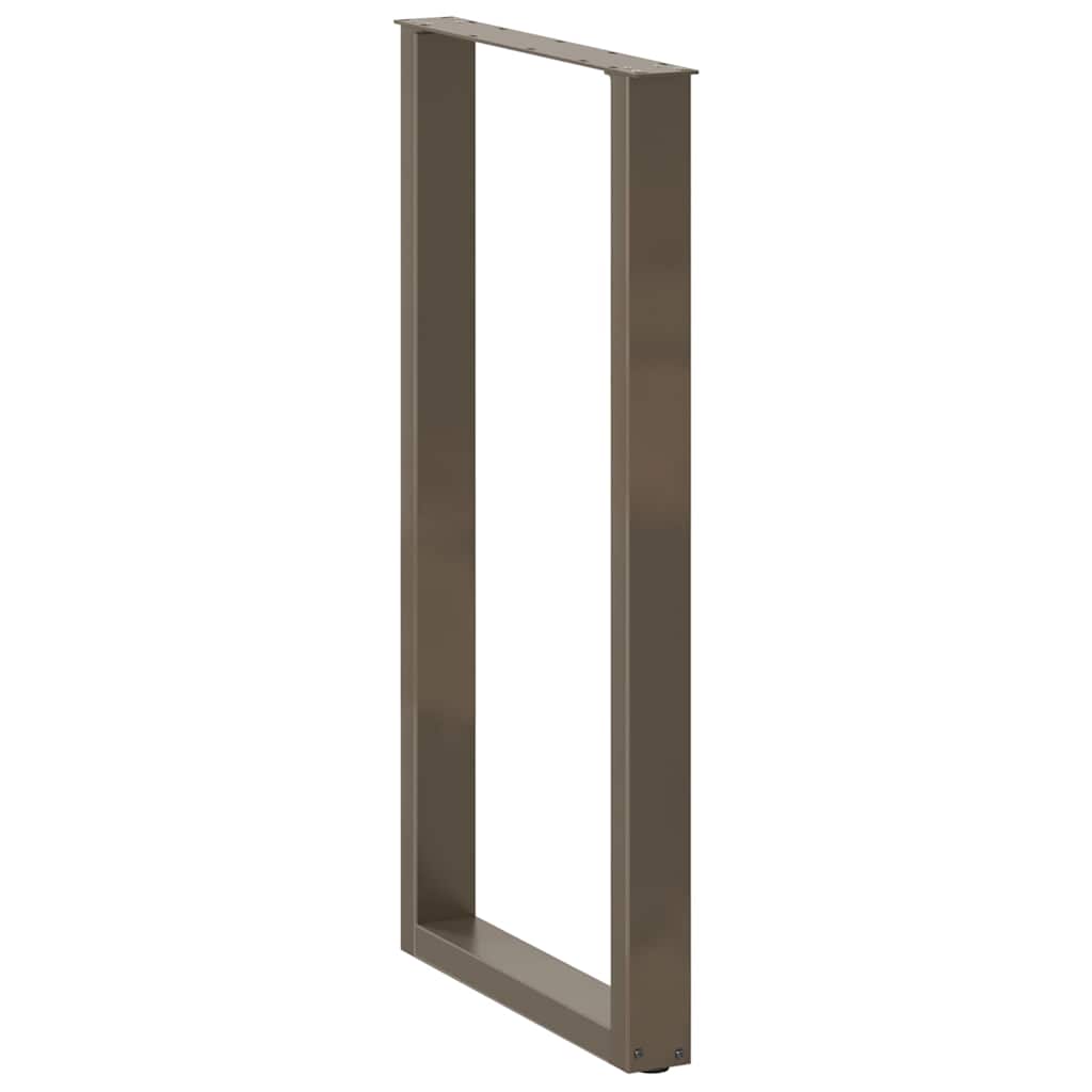 vidaXL Nogi do stołu barowego w kształcie litery U 2 szt. Naturalna stal 60x(110-111) cm Stal