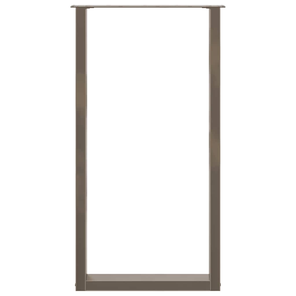 vidaXL Nogi do stołu barowego w kształcie litery U 2 szt. Naturalna stal 60x(110-111) cm Stal